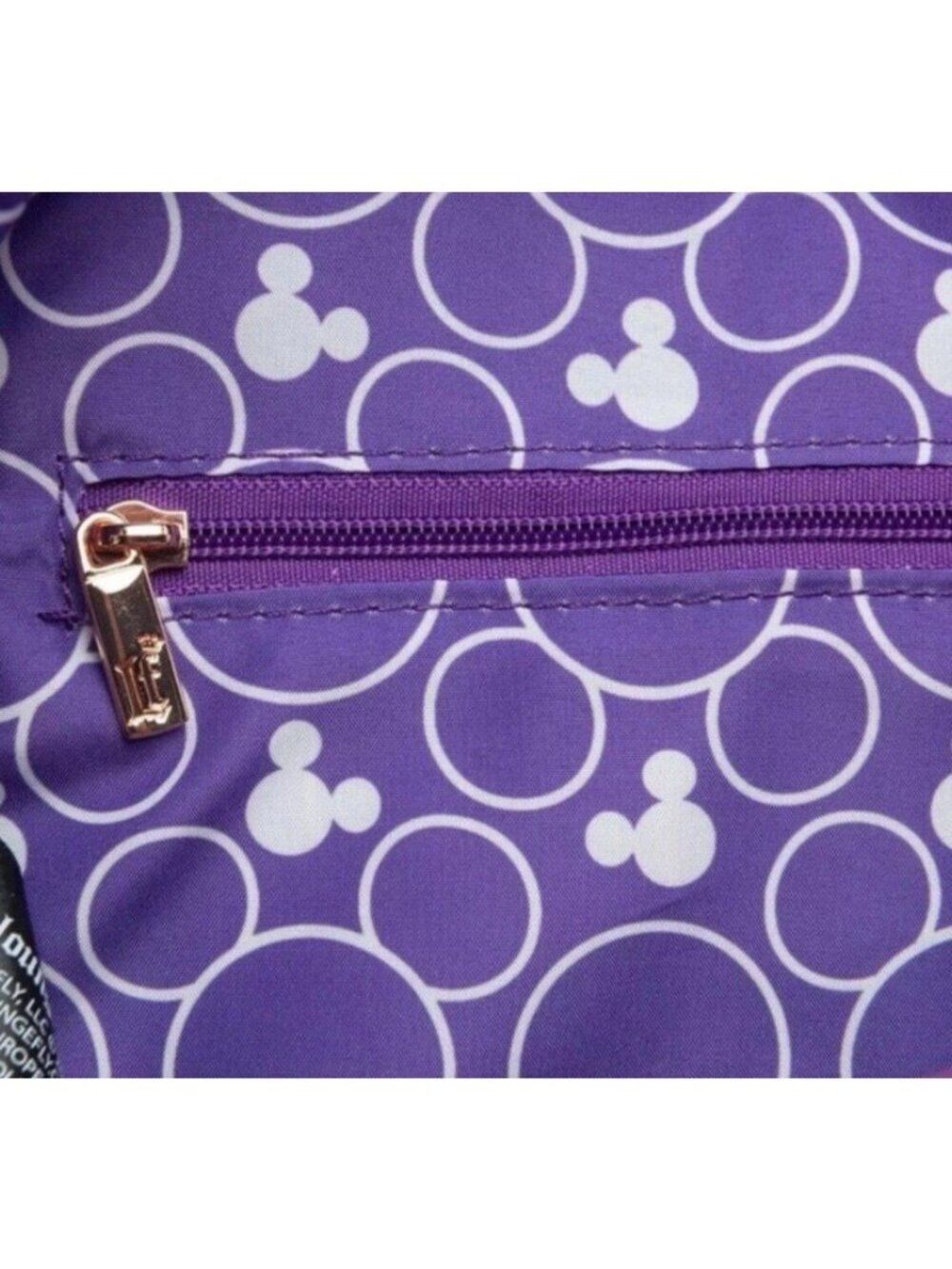 Loungefly Disney Minnie Mouse Purple Quilted Mini Backpack Lavendar Haze Bow NWT - Picture 5 of 7